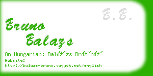 bruno balazs business card